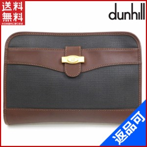 ダンヒル バッグ dunhill セカンドバッグ ポーチ ブラウン×ブラック 即納 【中古】 X15862