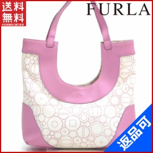 フルラ バッグ FURLA トートバッグ ホワイト×パープル 即納 【中古】 X16083