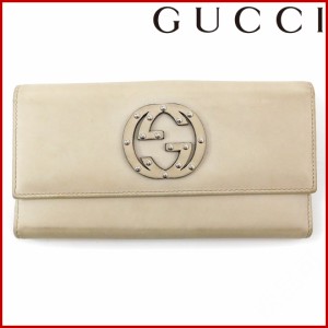 グッチ 財布 GUCCI 長財布 アイボリー 即納 【中古】 X16524