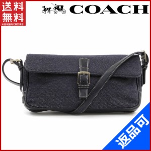 コーチ バッグ COACH ショルダーバッグ ブルー×ブラック 即納 【中古】 X16948