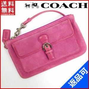 コーチ バッグ COACH ポーチ ピンク 即納 【中古】 X16983