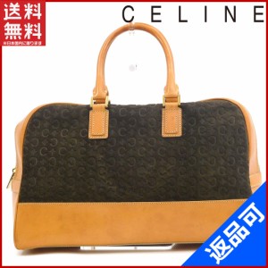 セリーヌ バッグ CELINE ハンドバッグ カーキ×ライトブラウン 即納 【中古】 X17133