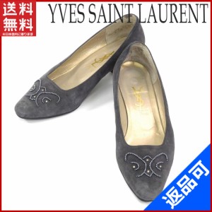 イヴ・サンローラン 靴 YVES SAINT LAURENT パンプス ブラック 即納 【中古】 X17264