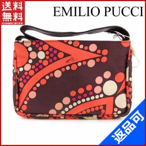 エミリオ・プッチ バッグ EMILIO PUCCI ポーチ ボルドー×赤×ピンク系 即納 【中古】 X202