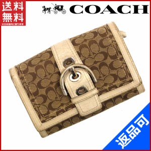 コーチ 財布 COACH 二つ折り財布 L字ファスナー財布 ライトブルー×白 即納 【中古】 X212の通販はau Wowma!（ワウマ