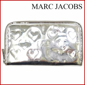 マークジェイコブス 財布 MARC JACOBS 長財布 ラウンドファスナー シルバーカラー 即納 【中古】 X2238