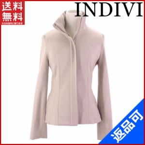 インディヴィ トップス INDIVI ジャケット シングル ダブルZIP（ラインストーン付き） ベージュ (良品・即納) 【中古】 X3784