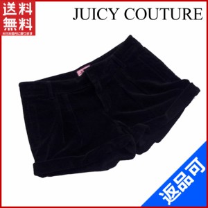 ジューシークチュール ボトムス JUICY COUTURE パンツ ショートパンツ タック入り 裾折り返し ブラック (良品・即納) 【中古】 X4324