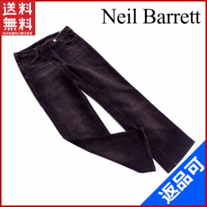 ニール・バレット ボトムス Neil Barrett ジーンズ パンツ ダメージ加工 ウォッシュブラック (激安・即納) 【中古】 X4335