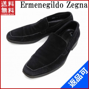 エルメネジルド・ゼニア 靴 Ermenegildp Zegna シューズ ブラック (激安・即納） 【中古】 X5153