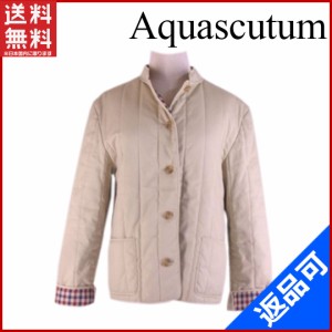 アクアスキュータム コート Aquascutum コート ブルゾン キルティング ベージュ (激安・即納） 【中古】 X5160