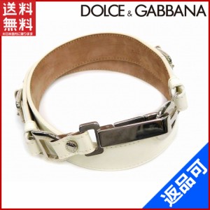 ドルチェ&ガッバーナ アパレル D&G ベルト 85CM-34INCH ロゴモチーフバックル ホワイト×シルバー （人気・激安） 【中古】 X5606