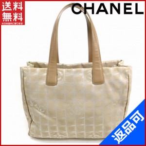 シャネル バッグ CHANEL トートバッグ ショルダーバッグ ニュートラベルライントートMM ベージュ系 人気 激安 【中古】 X6272