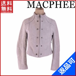 マカフィー トップス MACPHEE ジャケット ショート丈 スタンドカラー グレー 良品 人気 【中古】 X7123