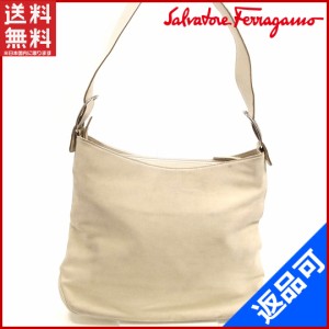 サルヴァトーレ・フェラガモ バッグ Salvatore Ferragamo ショルダーバッグ ベージュ 激安 即納 【中古】 X8352