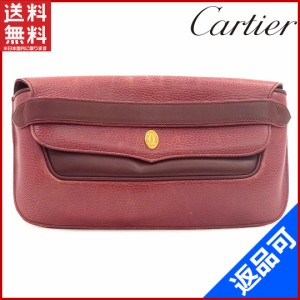 カルティエ バッグ Cartier クラッチバッグ セカンドバッグ ボルドー 人気 即納 【中古】 X8727