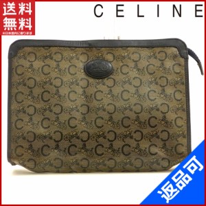 セリーヌ バッグ CELINE セカンドバッグ ポーチ グリーン系 激安 即納 【中古】 X9131