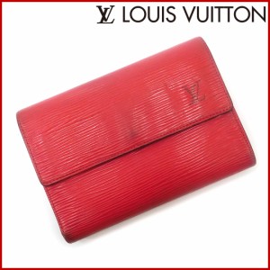 ルイヴィトン 財布 LOUIS VUITTON 二つ折り財布 三つ折り財布 ポルトトレゾールエテュイパピエ レッド 人気 即納 【中古】 X9260