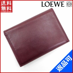 ロエベ 財布 LOEWE 二つ折り財布 ボルドー 激安 即納 【中古】 X9357