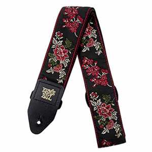 アーニーボール ERNIE BALL ＃4142 Jaguard Strap Red Rose ギターストラップ