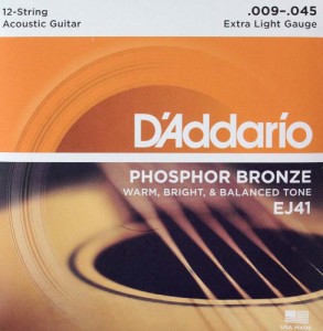 ダダリオ D’Addario EJ41/Extra Light 12-string 12弦用アコースティックギター弦