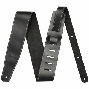 フェンダー Fender Broken-In Leather Strap 2.5” Black ギターストラップ