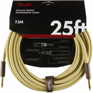 フェンダー Fender Deluxe Series Instrument Cables SS 25’ Tweed ギターケーブル