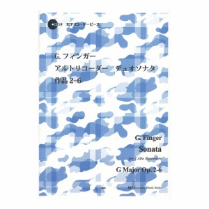 3076 G.フィンガー アルトリコーダーデュオソナタ ト長調 作品2-6 模範演奏 マイナスワンCD付 リコーダーJP