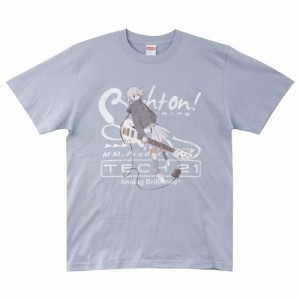 KIKUTANI SAJKT-M/ABL まつだひかりイラストＴシャツ サンズアンプ女子高生 アシッドブルー Mサイズ