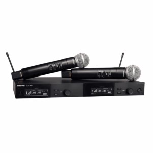 SHURE シュア SLXD24DJ/SM58-JB ボーカル用デュアルワイヤレスシステム B帯 ハンドヘルド型送信機 デュアル受信機