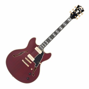 D’Angelico ディアンジェリコ Deluxe DC P-90 Satin Trans Wine エレキギター セミアコ