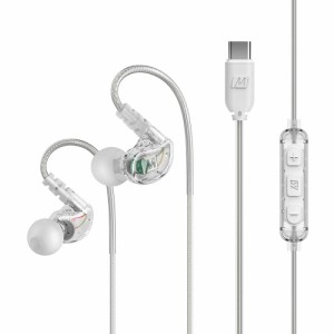 MEE audio ミーオーディオ EP-M6USB-CL M6-USB Clear USB-C対応 有線イヤホン 耳掛け式スポーツイヤホン