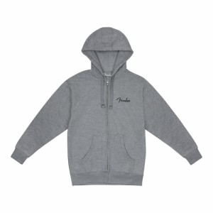 Fender フェンダー Spaghetti Small Logo Zip Front Hoodie Athletic Gray Lサイズ ジップパーカー