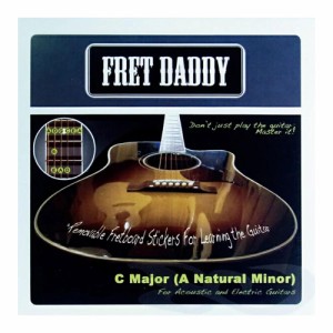 Fret Daddy スケール教則シール メジャースケール（Cスケール）エレキ/アコースティックギター用