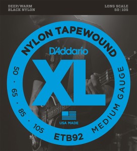 ダダリオ D’Addario ETB92 Black Nylon Tapewound エレキベース弦