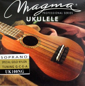 ウクレレ 弦 ソプラノ用 MAGMA STRINGS UK100NG Color Nylon/Gold
