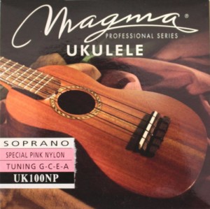 ウクレレ 弦 ソプラノ用 MAGMA STRINGS UK100NP Color Nylon/Pink