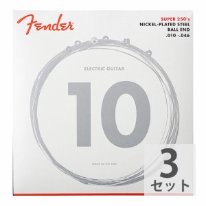 フェンダー Fender Super 250’s Nickel-Plated Steel 250R 10-46 エレキギター弦×3セット