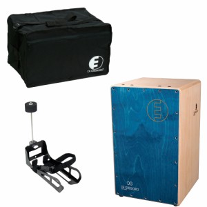 DG CAJON Chanela BLUE カホン ＆ HarmoTECH カホン用キックペダル ソフトケース付き セット