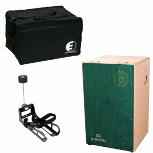 DG CAJON Chanela GREEN カホン ＆ HarmoTECH カホン用キックペダル ソフトケース付き セット