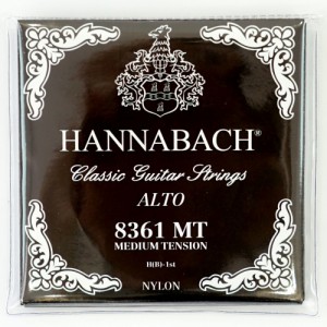 ハナバッハ アルトギター弦 12セット HANNABACH SET836MT ミディアムテンション 黒 ブラック ギター弦 クラギ弦