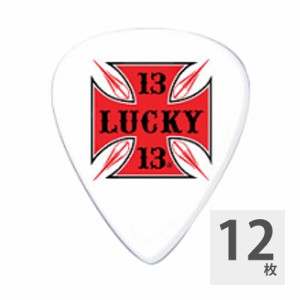 JIM DUNLOP Lucky 13 Red Cross 0.60mm ギターピック×12枚