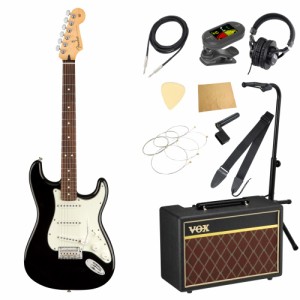 フェンダー Fender Player Stratocaster PF Black エレキギター VOXアンプ付き 入門11点 初心者セット