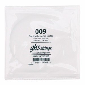 GHS 009 Singles Plain Steel Strings .009 ギター用 バラ弦×4本