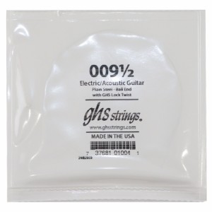 GHS 009 1/2 Singles Plain Steel Strings .0095 ギター用 バラ弦×4本