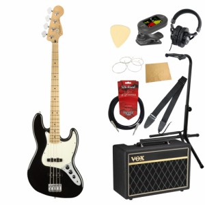 フェンダー Fender Player Jazz Bass MN Black エレキベース VOXアンプ付き 入門10点 初心者セット