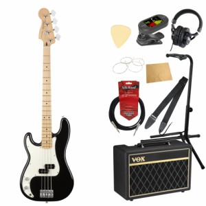 フェンダー Fender Player Precision Bass Left Handed MN Black レフティ エレキベース VOXアンプ付き 入門10点 初心者セット