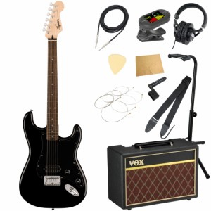 Squier Sonic Stratocaster HT H LRL BLK エレキギター ストラトキャスター VOXアンプ付き 入門11点 初心者セット