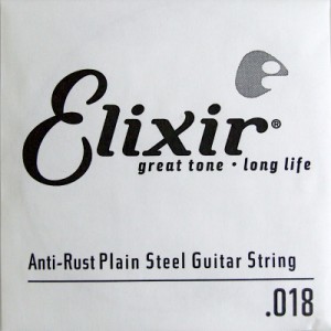 ELIXIR エリクサー 13018 018弦×4本 ANTI RUST PLAIN プレーン弦 ギター用バラ弦