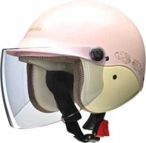 ヘルメット バイク リード工業 セミジェット バイクヘルメット QJ3 パールピンク
